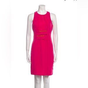 Sachin + Babi Jasmine Sheath Bright Pink & Mustard Yellow Mini Dress Size 4